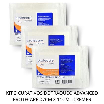 Curativo de Traqueo Advanced Protecare 07cm x 11cm 3 Unidades