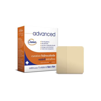 Imagem de Curativo Hidrocolóide Advanced 10x10cm Extrafino Com 10 Und Cremer