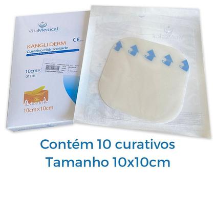Imagem de Curativo Hidrocolóide Vitamedical 10X10Cm 10 Unidades