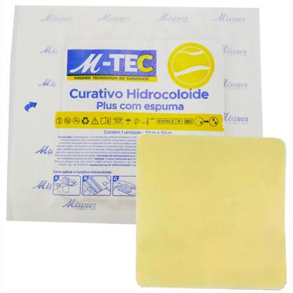 Imagem de Curativo M-tec Hidrocoloide com Espuma 10cm x 10cm 5 Unidades Missner 