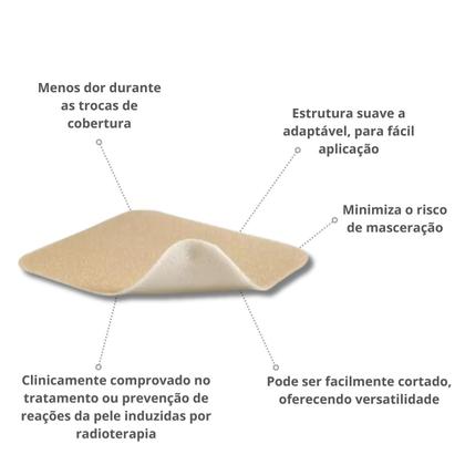 Imagem de Curativo Mepilex Lite Espuma de Silicone 20cm x 50cm 284500 Molnlycke 1 Un