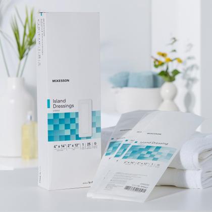 Imagem de Curativo para feridas McKesson Island Sterile 10x36cm 100 unidades