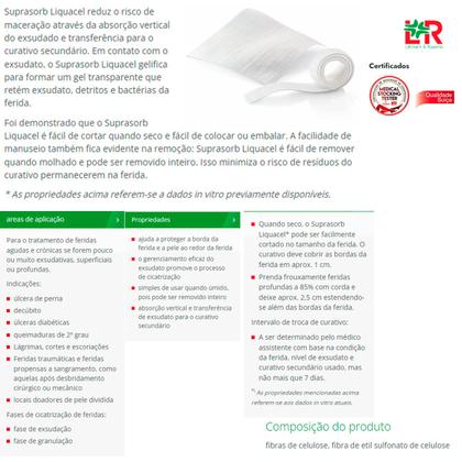 Imagem de Curativo Suprasorb Liquacel Hidrofibra 10 x 10cm 1Un L & R