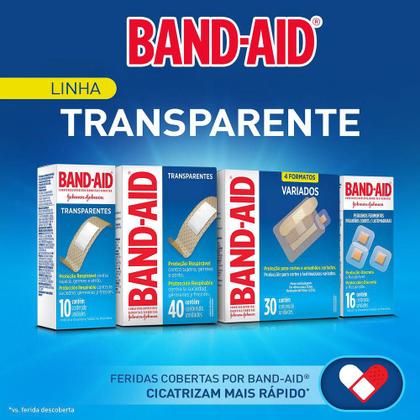 Imagem de Curativos Band Aid Transparentes 10 Unidades