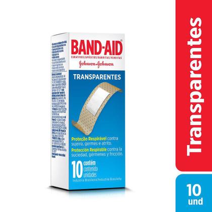 Imagem de Curativos Band Aid Transparentes 10 Unidades