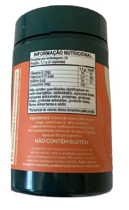 Imagem de Cúrcuma Complex Curcumina 130mg, Vitamina E, Selênio E B12 Sabor Sem sabor
