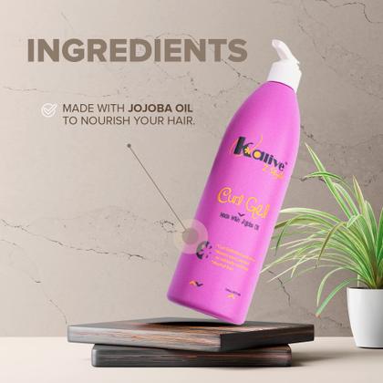 Imagem de Curl Gel KALIVE Curl Gel 473ml para cabelos cacheados - todos os tipos de cabelo