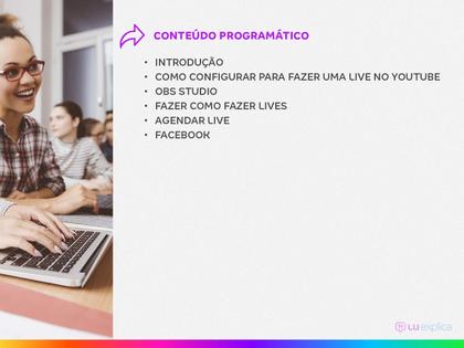 Imagem de Curso de Como fazer Lives no YouTube e Facebook - ComSchool