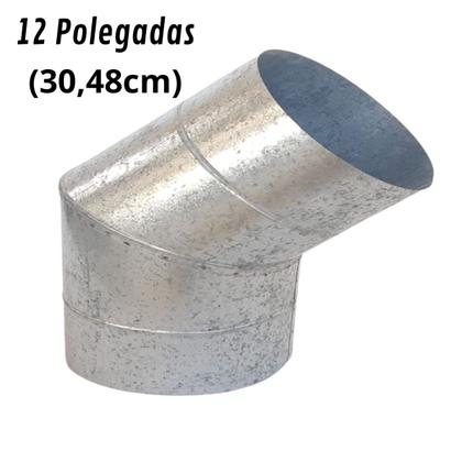 Imagem de Curva 45 Para Chaminé Duto 12 Polegadas Galvanizada