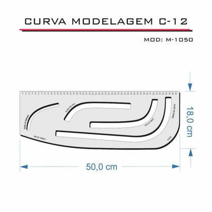 Imagem de Curva C12 Modelagem Cava Alfaiate Corte Costura 1050 - Fenix