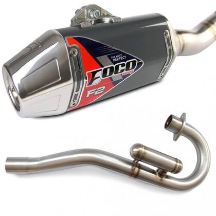Imagem de Curva + Ponteira Foco Racing CRF 230 F2 Titânio