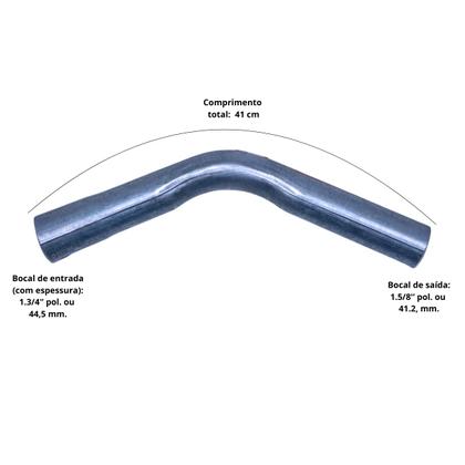 Imagem de Curva Tubo Aço Galvanizado Adaptação Gerador 41 cm 30 graus