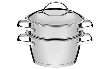 Imagem de Cuscuzeira Allegra Inox Com Fundo Triplo 2 Peças Tramontina