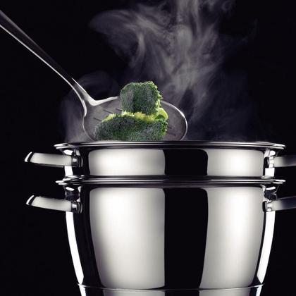 Imagem de Cuscuzeira Cozi-vapore Allegra Em Aço Inox Com Fundo Triplo 16cm 2 Peças - Tramontina 65650050