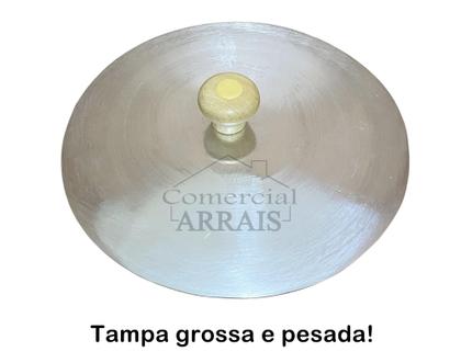 Imagem de Cuscuzeira De Alumínio Batido Fundido Tampa Pesada 2 Litros