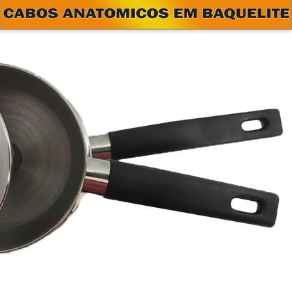Imagem de Cuscuzeira Fogão de Indução Antiaderente Aço Inox Individual 500ml 16cm Brinox
