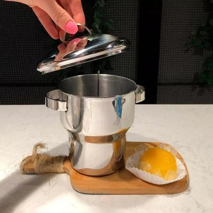 Imagem de Cuscuzeira Fogão Indução Aço Inox Aparelho Cuscuz Forma 1,3L