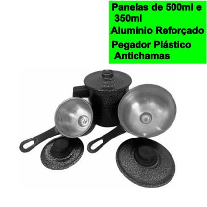 Imagem de Cuscuzeira individual com 2 panelas cozinha 500ml e 350ml