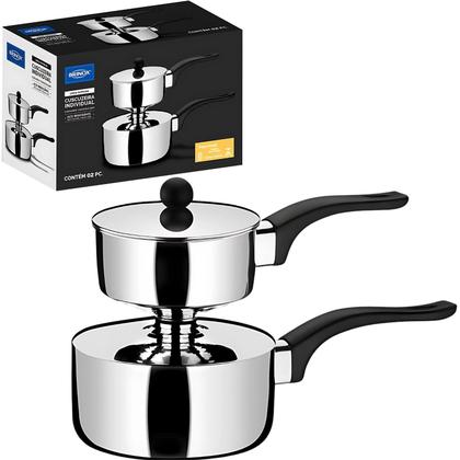 Imagem de Cuscuzeira Individual Inox Brinox Suprema Panela Vapor