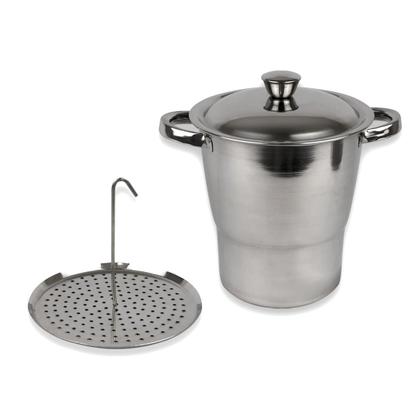 Imagem de Cuscuzeira Inox 16cm Individual Pequena Fratelli Panela De Cuscuz Nordestino Com Tampa