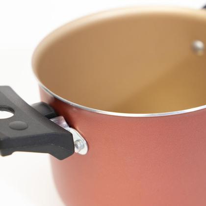 Imagem de Cuscuzeira pequena 2 em 1 Cor cereja 1,1litro Fortaleza.