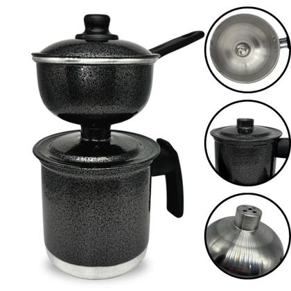 Imagem de Cuscuzeira Porção Individual Nordestino em Alumínio Craqueado 1 Porção