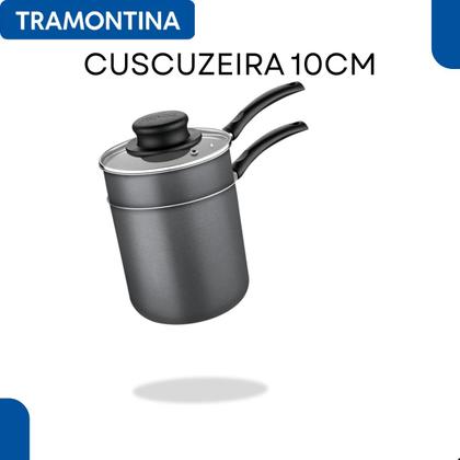 Imagem de Cuscuzeira tramontina antiaderente 2 em 1 pequena antiaderente 10cm