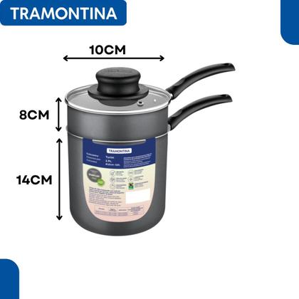 Imagem de Cuscuzeira tramontina antiaderente 2 em 1 pequena antiaderente 10cm