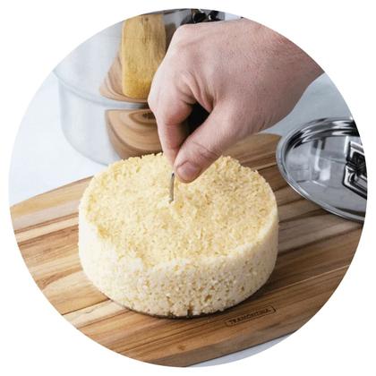 Imagem de Cuscuzeira Tramontina Inox Brava Com Tampa Completa