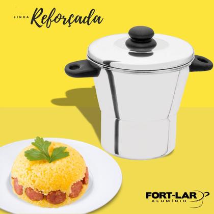 Imagem de Cuscuzeiro Alumínio Polido Reforçada N 18 Fort-lar 3,10 Lts
