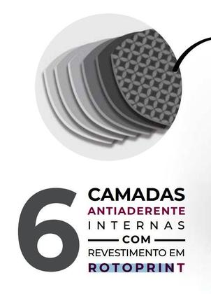 Imagem de Cuscuzeiro Antiaderente Com Tampa de Vidro - Cinza