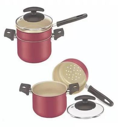 Imagem de Cuscuzeiro/caldeirão 12 c/tpa vidro cereja