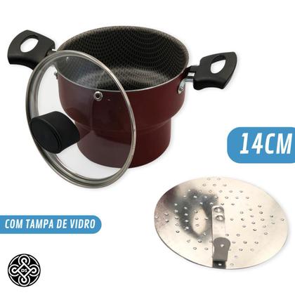 Imagem de Cuscuzeiro Enjoy Antiaderente 14cm Com Tampa de Vidro