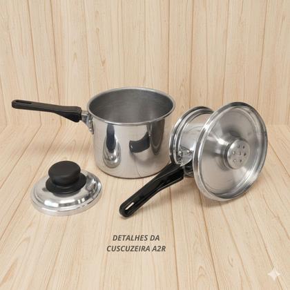 Imagem de Cuscuzeiro Individual Tamanho Pequeno Em Alumínio Polido