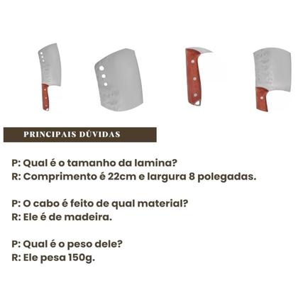 Imagem de Cutelo Faca Artesanal Profissional para Churrasco e Cozinha
