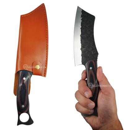 Imagem de Cutelo Forjado Churrasco Pesca Desossar Com Bainha Cortar Ossos e Carne TB092149 TB092150 TB092052