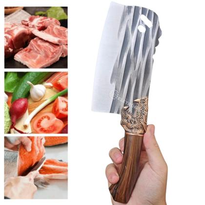 Imagem de Cutelo Profissional Luxo Artesanal Afiado Chef Cozinha Churrasco SLKAF105