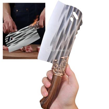 Imagem de Cutelo Profissional Luxo Artesanal Afiado Chef Cozinha Churrasco SLKAF105