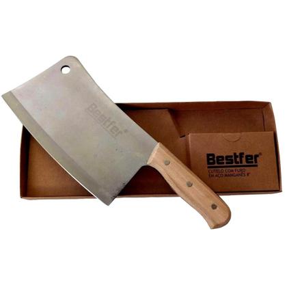 Imagem de Cutelo Tipo Artesanal Aço Manganês 5,5 Mm Full Tang 8 Pol