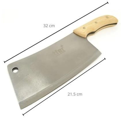 Imagem de Cutelo Tipo Artesanal Aço Manganês 5,5 Mm Full Tang 8 Pol