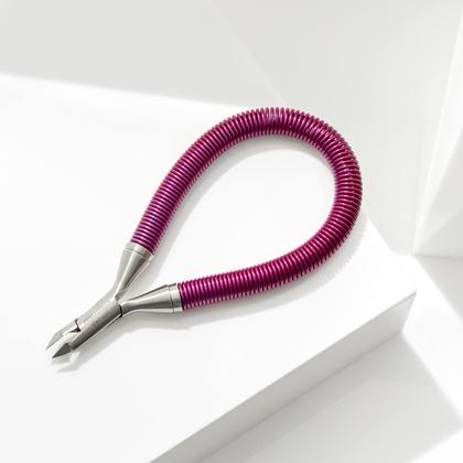 Imagem de Cuticle Nipper Tweezerman Grip & Snip Spiral Spring Azul/Rosa