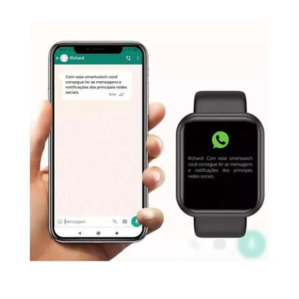 Imagem de D20 Relógio Digital Smart Watch Atualizado e Fone sem Fio Bluetooth i12