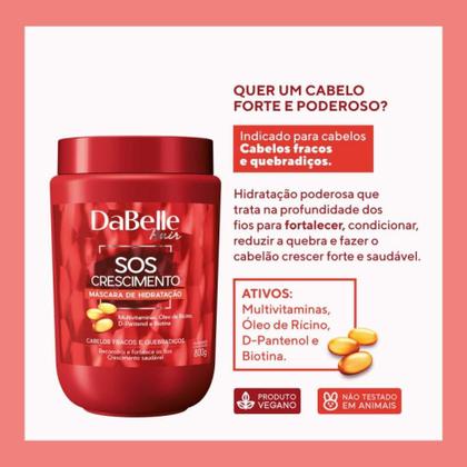 Imagem de Dabelle Máscara Creme de Hidratação SOS Crescimento Fortalecimento Capilar 800g