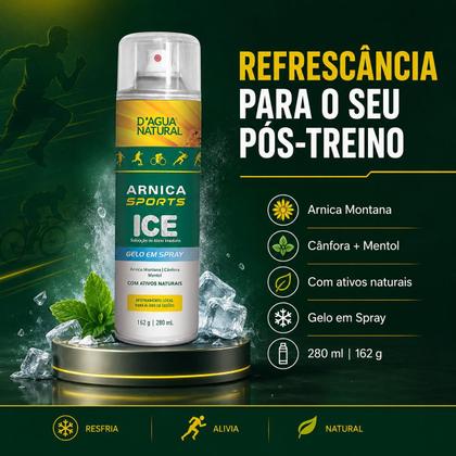 Imagem de DÁgua Natural Arnica Sports ICE Gelo em Spray Kit 4 Unidades 280ml