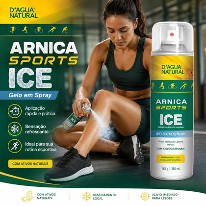 Imagem de DÁgua Natural Arnica Sports ICE Gelo em Spray Kit 4 Unidades 280ml