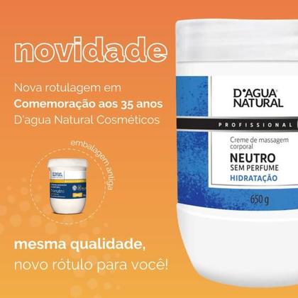 Imagem de Dagua Natural Creme de Massagem Neutro 650g