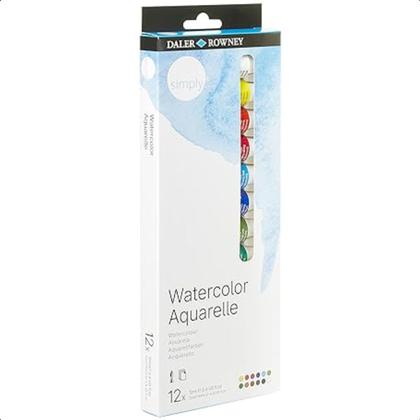 Imagem de Daler Rowney Simply Tinta Aquarela Bisnagas de 12ml 12 Cores
