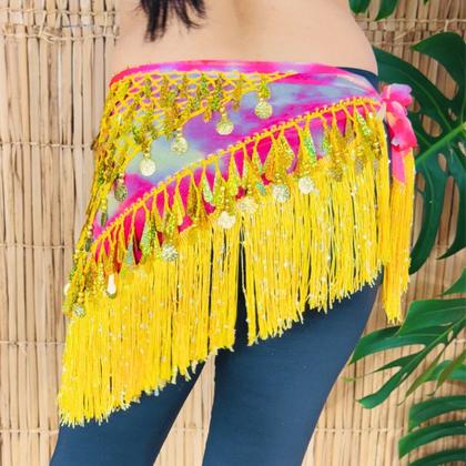 Imagem de Dança do Ventre Lenço Cinto Quadril Luxo Lindos Detalhes LQL45