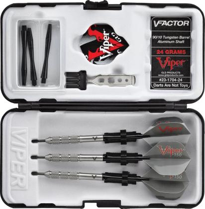 Imagem de Dardos com ponta de aço Viper V-Factor 90% Tungstênio 24g com estojo