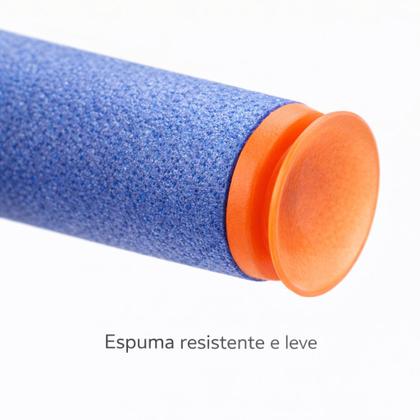 Imagem de Dardos de Espuma Compatíveis com Lançadores de Brinquedo. Disponível com ou sem ventosa. Refil resistente, macio e seguro para diversão.